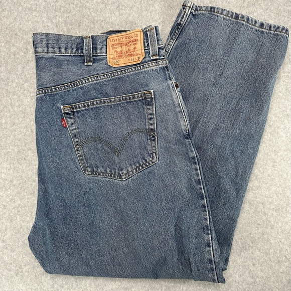 Levi's 550 Jeans Men 44x30 Adult Blue Denim Relaxed Fit Casual Cotton Vintage - Picture 1 of 7